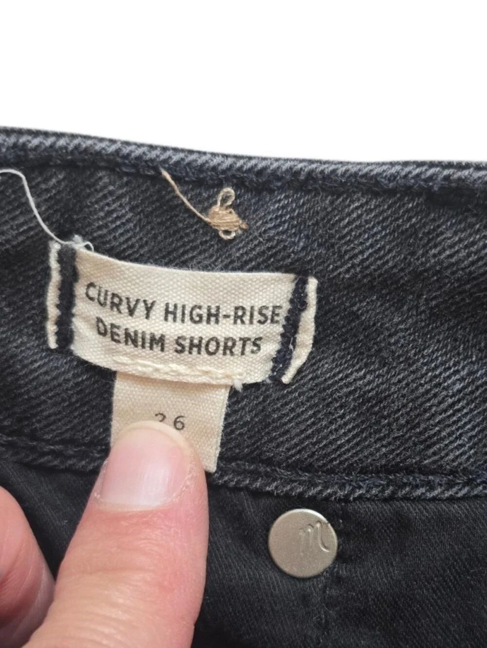 Madewell Women's Lunar Wash Curvy High-Rise Denim Shorts, Size 26